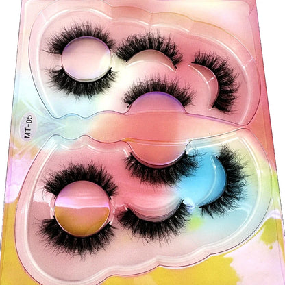 Mink Lashes Natural Long Full Strip Short False Eyelashes
