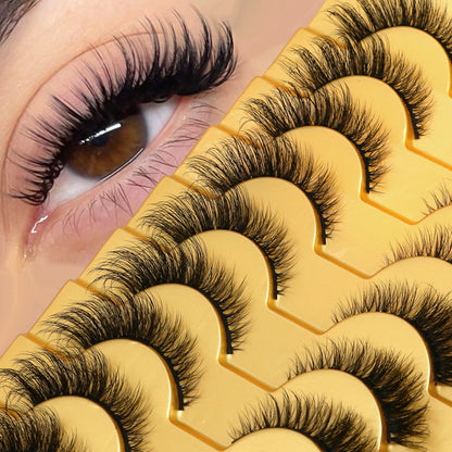 Lasvirey Cat Eye Lashes Fluffy Thick Mink Lashes Soft