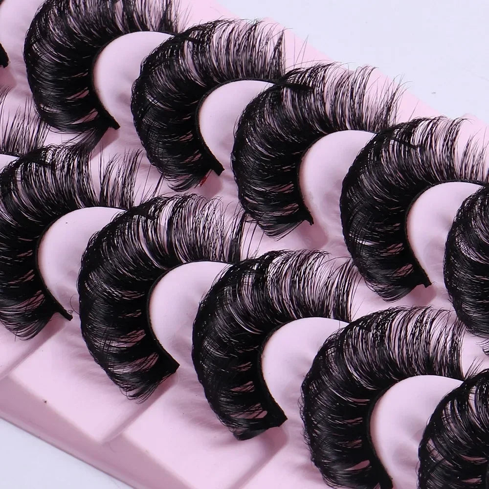 Russian Strip Lashes DD Curl Lashes 3D Eyelashes Reusable