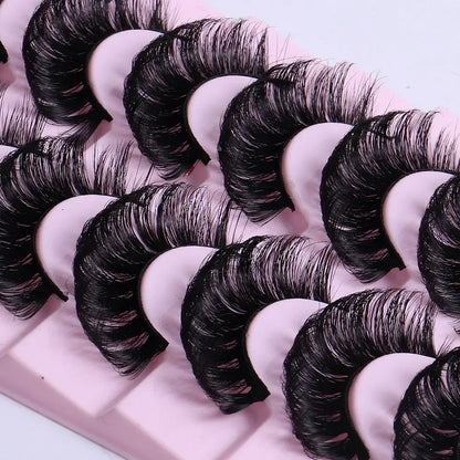 Russian Strip Lashes DD Curl Lashes 3D Eyelashes Reusable