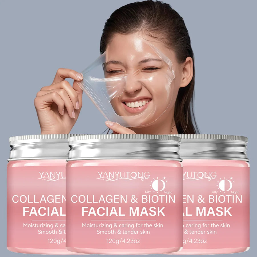 Collagen Peel Mask Biotin Collagen Wrap Mask Day and Night