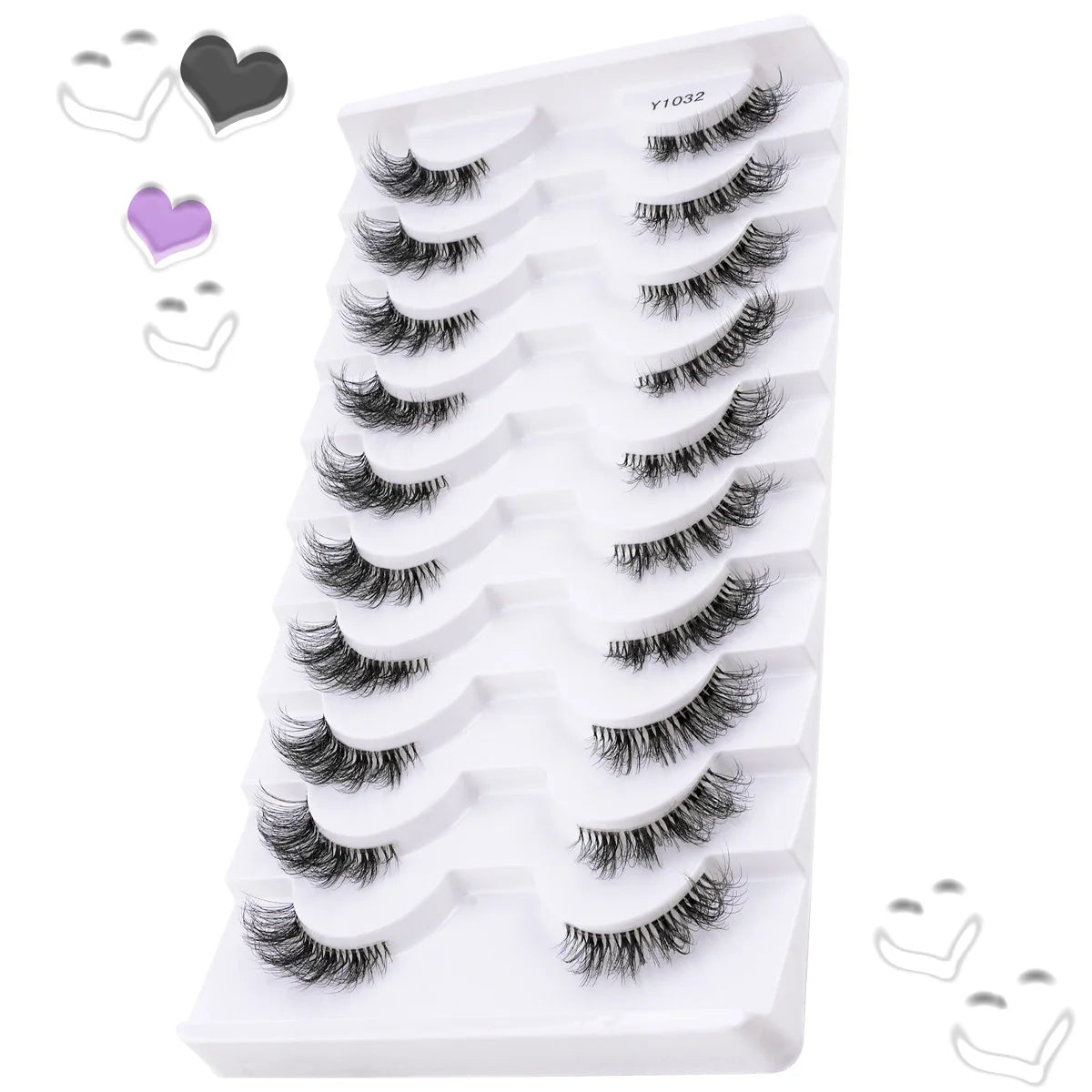 YSDO Half Lashes False Mink Eyelashes Natural Soft Cat Eye