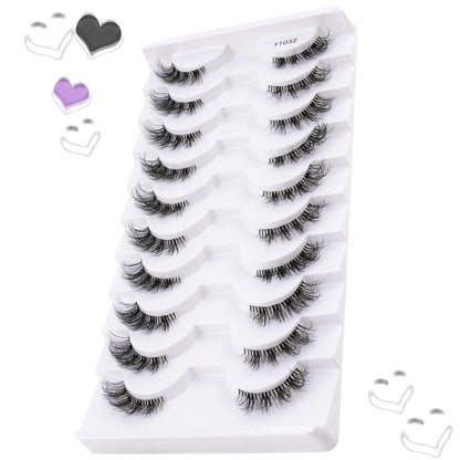 YSDO Half Lashes False Mink Eyelashes Natural Soft Cat Eye