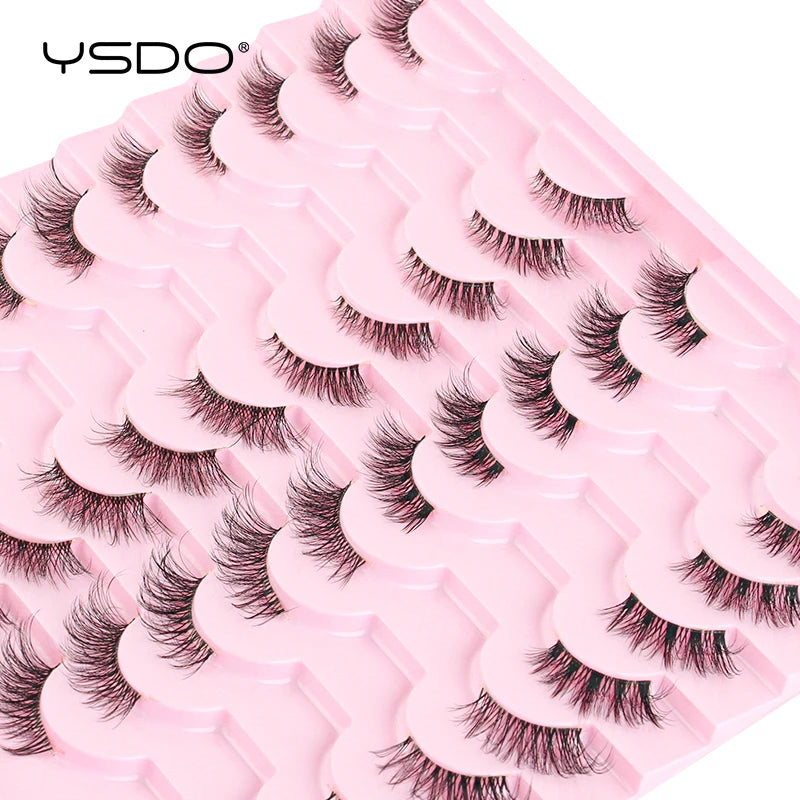 YSDO Half Eye Lashes False Eyelashes Natural Faux Mink