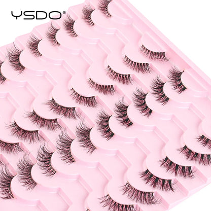 YSDO Half Eye Lashes False Eyelashes Natural Faux Mink