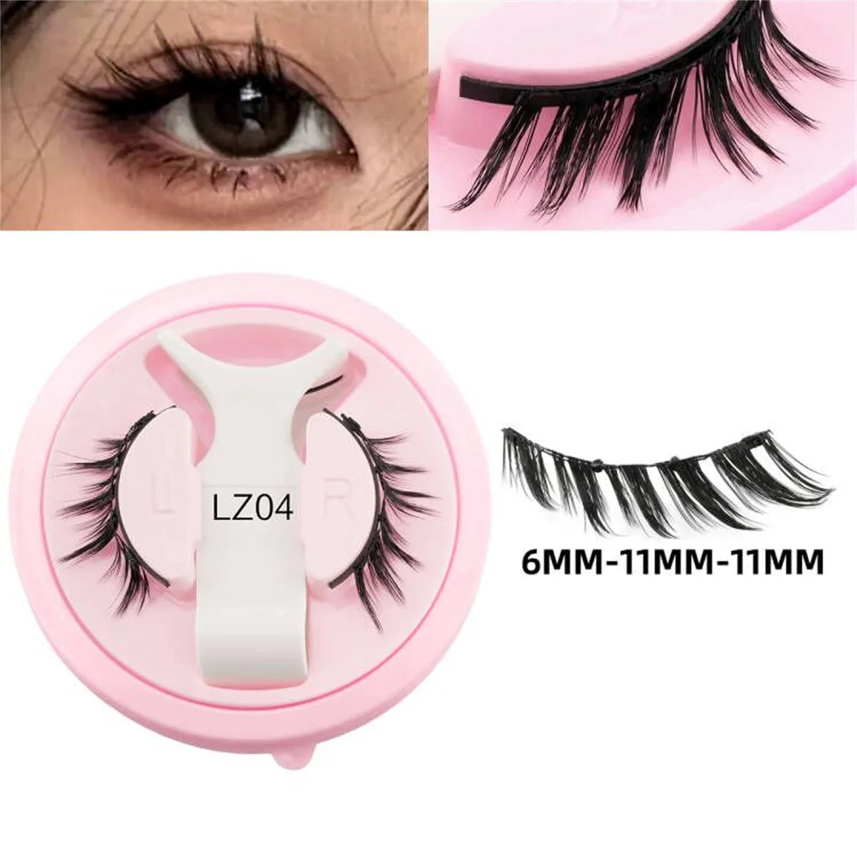 Fluffy Mink Magnetic Lashes Kit - 1 Pair Winged Anime