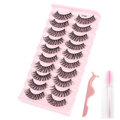YSDO Half Eye Lashes False Eyelashes Natural Faux Mink