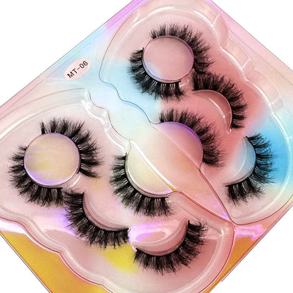 Mink Lashes Natural Long Full Strip Short False Eyelashes