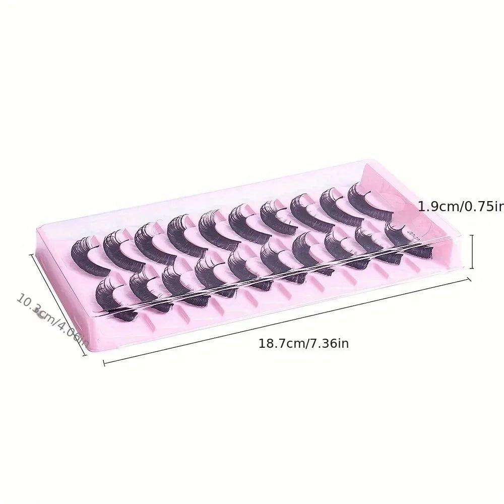 Russian Strip Lashes DD Curl Lashes 3D Eyelashes Reusable