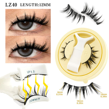 Fluffy Mink Magnetic Lashes Kit - 1 Pair Winged Anime