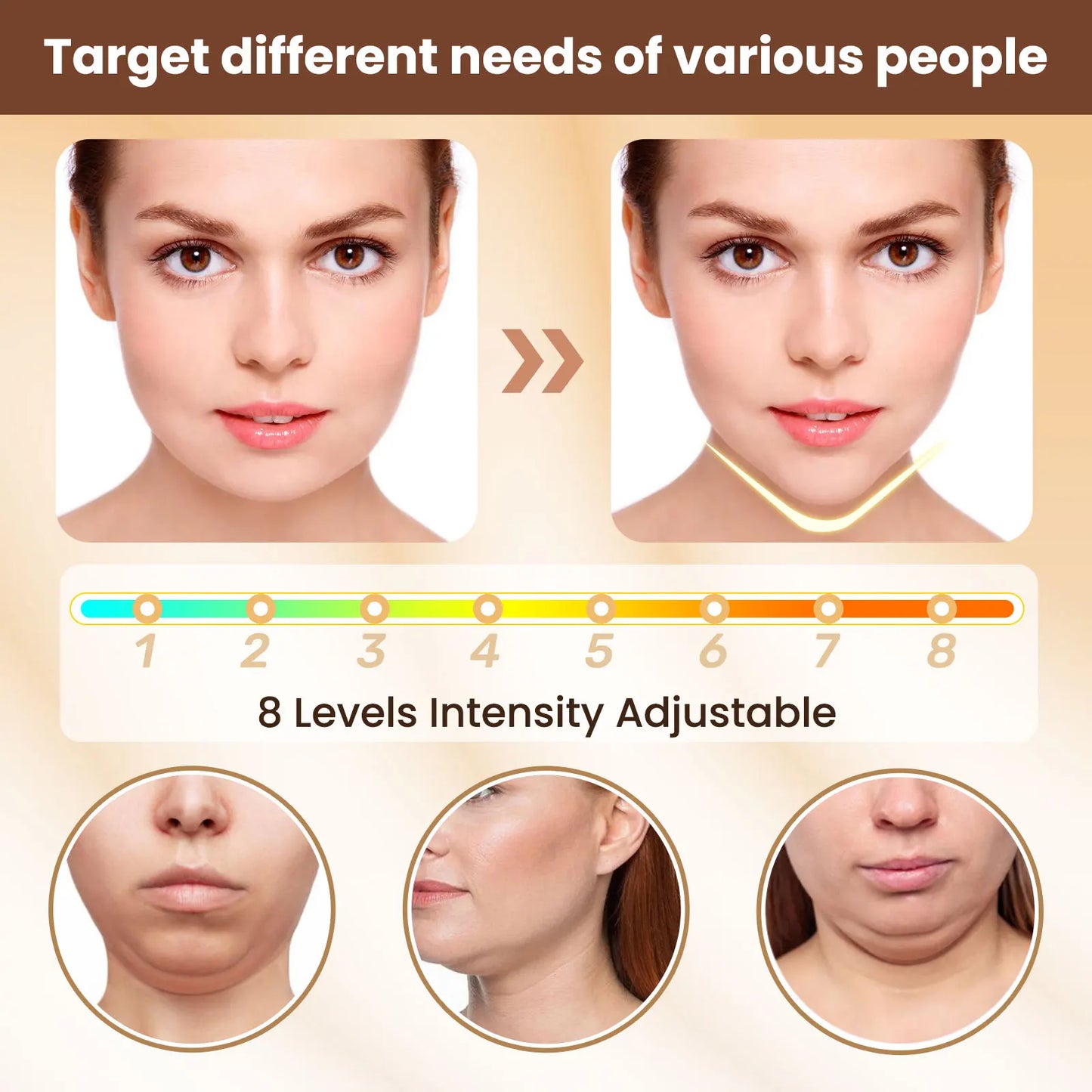 Electric V Face Lifting Beauty Device Levels EMS