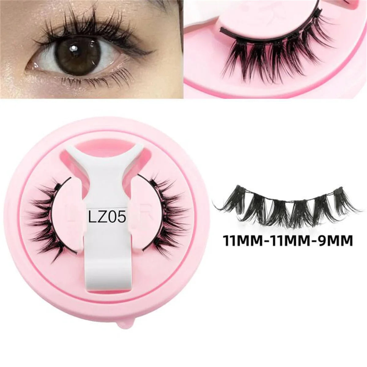 Fluffy Mink Magnetic Lashes Kit - 1 Pair Winged Anime