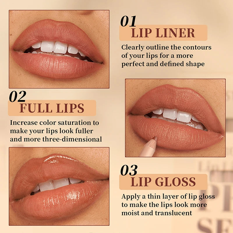 Matte lipliner set smooth and easy to apply non smudging