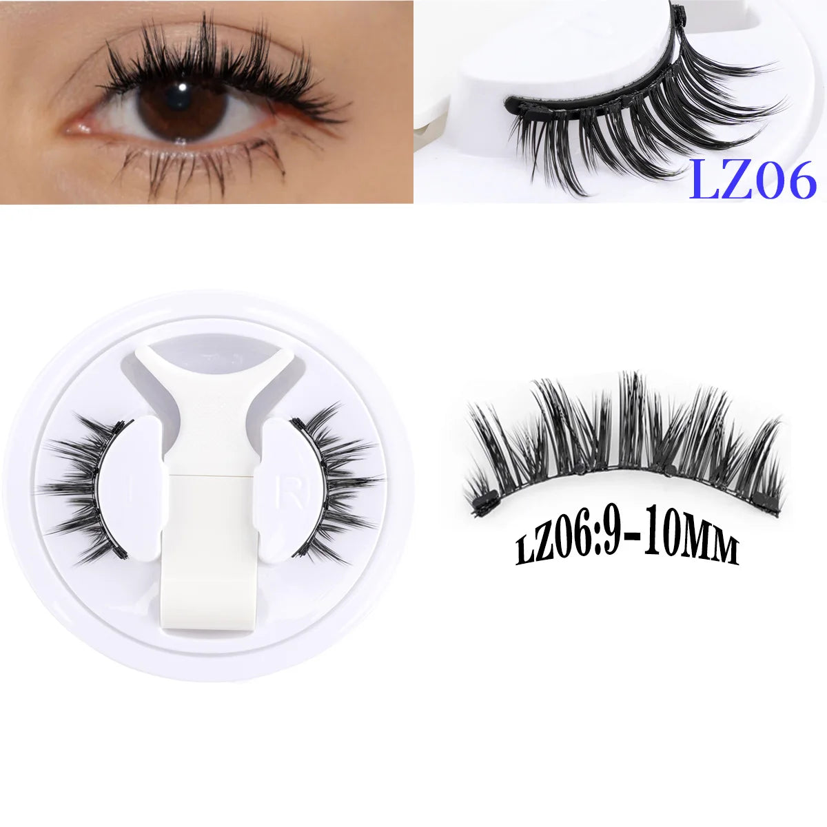 Fluffy Mink Magnetic Lashes Kit - 1 Pair Winged Anime