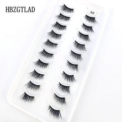 Mink Lashes Natural Long Full Strip Short False Eyelashes