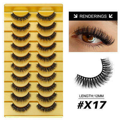 Lasvirey Cat Eye Lashes Fluffy Thick Mink Lashes Soft