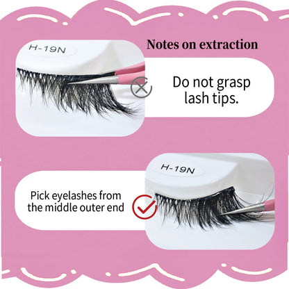 Self Adhesive Eyelashes Wide Glue Strip Press On Half Lashes