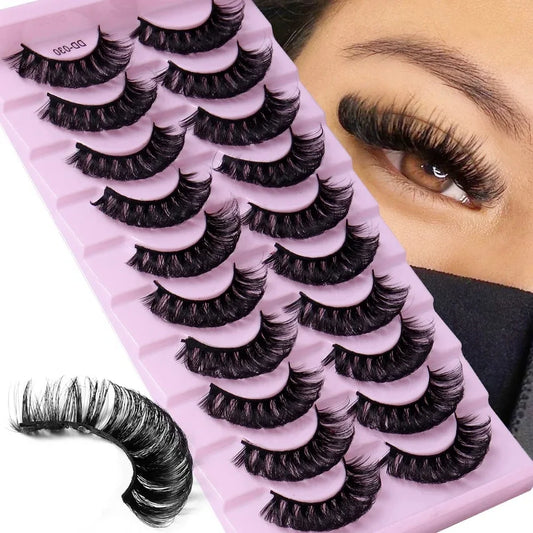 Russian Strip Lashes DD Curl Lashes 3D Eyelashes Reusable