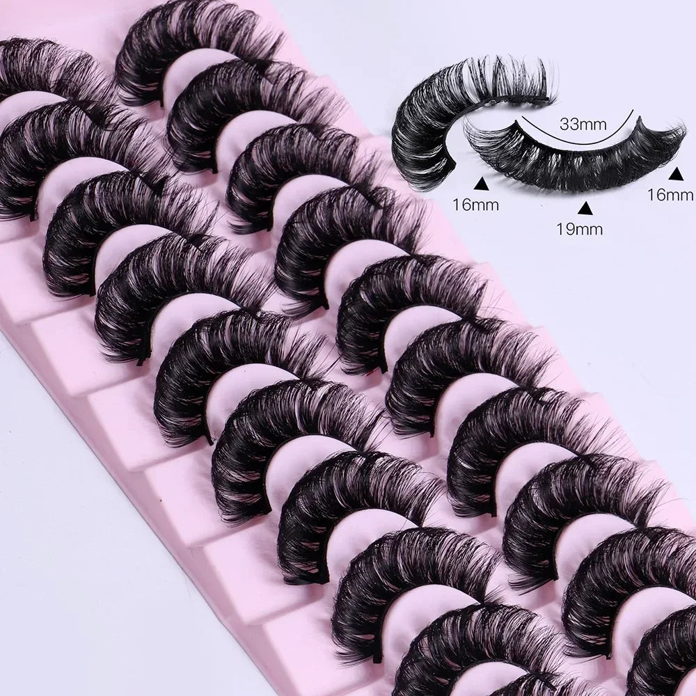Russian Strip Lashes DD Curl Lashes 3D Eyelashes Reusable