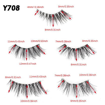 YSDO Half Eye Lashes False Eyelashes Natural Faux Mink