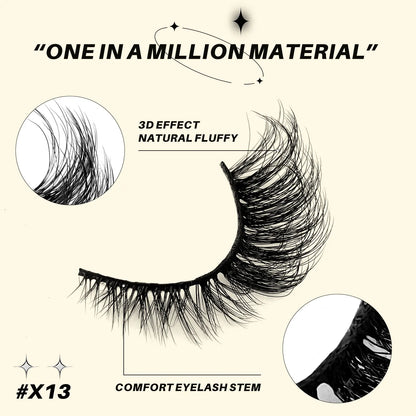 Lasvirey Cat Eye Lashes Fluffy Thick Mink Lashes Soft