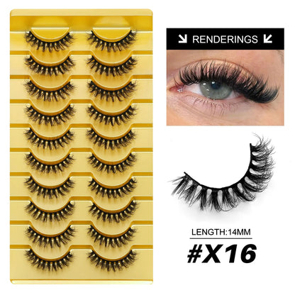 Lasvirey Cat Eye Lashes Fluffy Thick Mink Lashes Soft