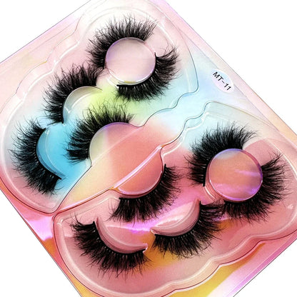 Mink Lashes Natural Long Full Strip Short False Eyelashes