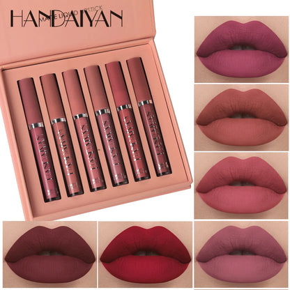 HANDAIYAN Set of 6 NonStick Cup Liquid lipstick , Long-Lasting