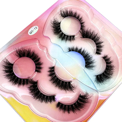 Mink Lashes Natural Long Full Strip Short False Eyelashes