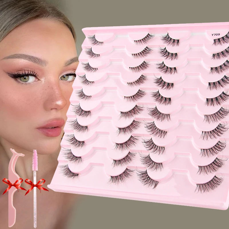 YSDO Half Eye Lashes False Eyelashes Natural Faux Mink