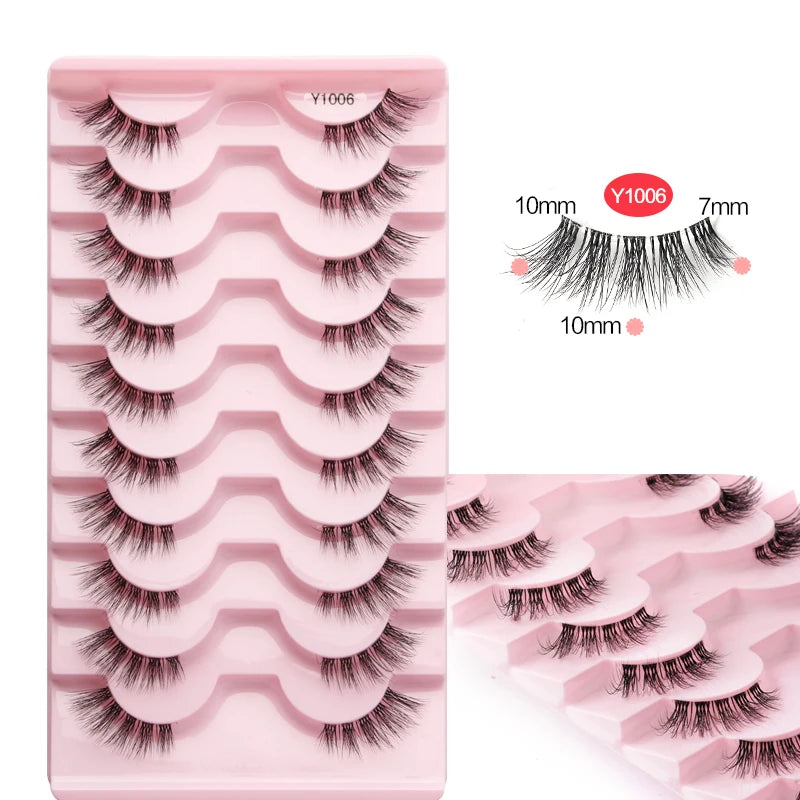 YSDO Half Lashes False Mink Eyelashes Natural Soft Cat Eye