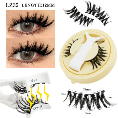 Fluffy Mink Magnetic Lashes Kit - 1 Pair Winged Anime