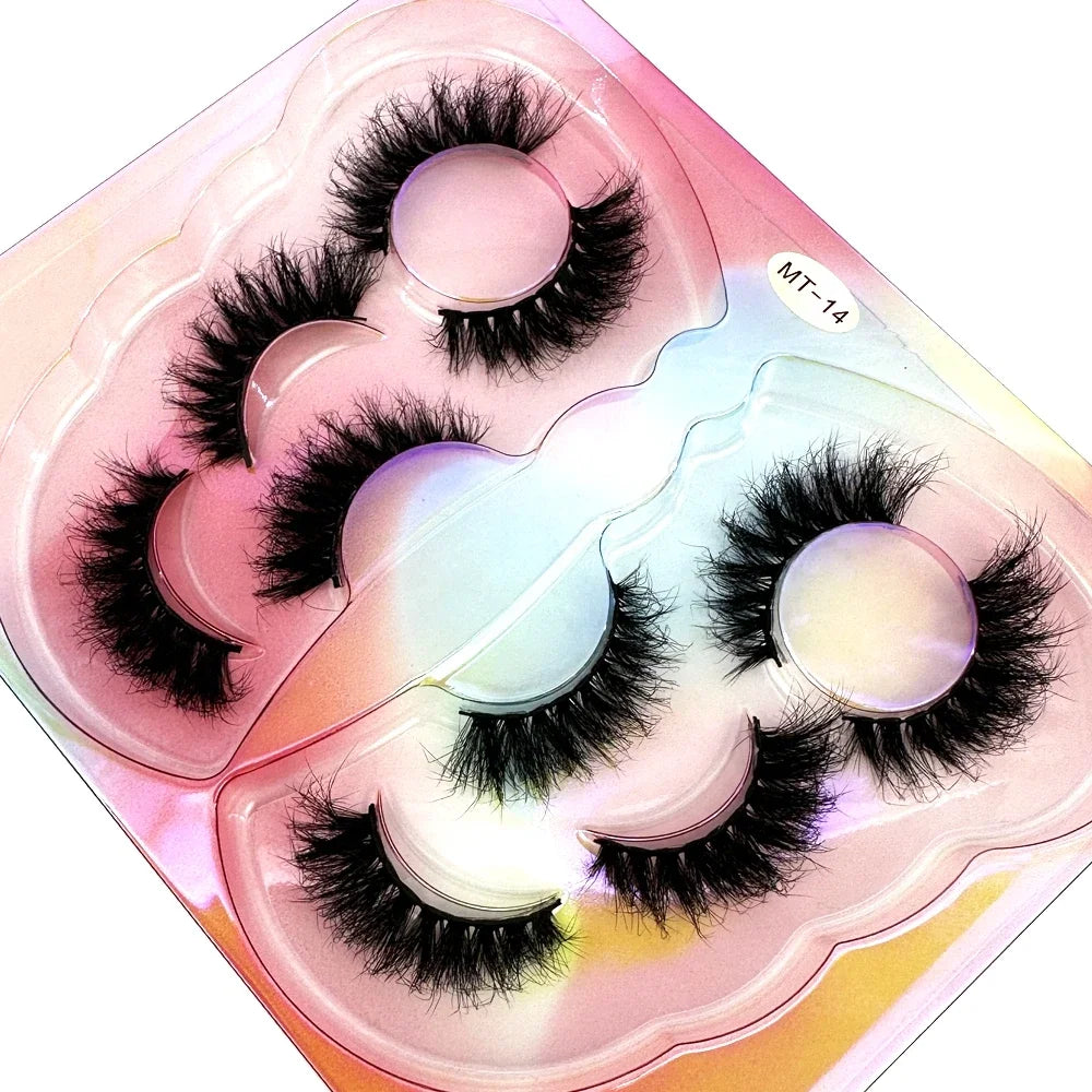 Mink Lashes Natural Long Full Strip Short False Eyelashes