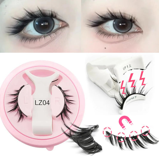 Fluffy Mink Magnetic Lashes Kit - 1 Pair Winged Anime
