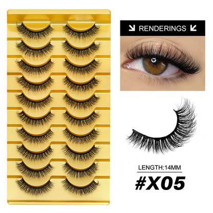 Lasvirey Cat Eye Lashes Fluffy Thick Mink Lashes Soft