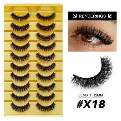 Lasvirey Cat Eye Lashes Fluffy Thick Mink Lashes Soft