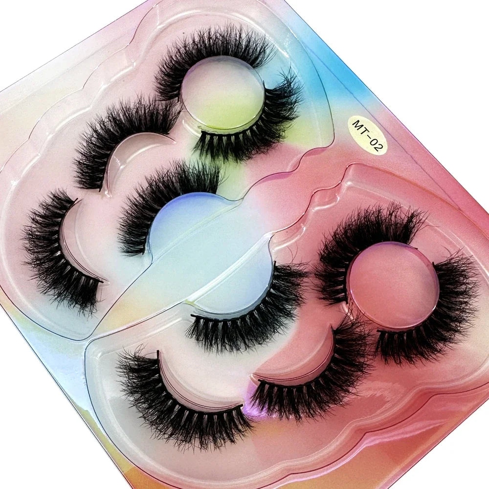 Mink Lashes Natural Long Full Strip Short False Eyelashes