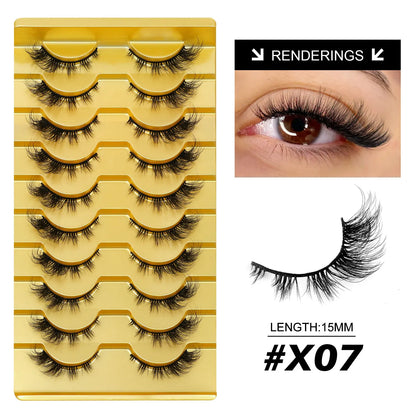Lasvirey Cat Eye Lashes Fluffy Thick Mink Lashes Soft