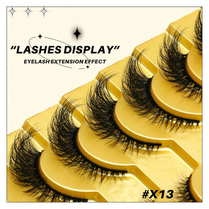 Lasvirey Cat Eye Lashes Fluffy Thick Mink Lashes Soft