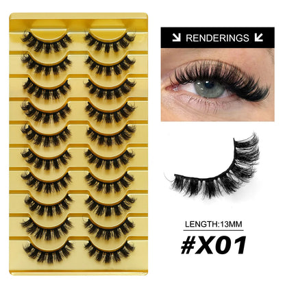 Lasvirey Cat Eye Lashes Fluffy Thick Mink Lashes Soft