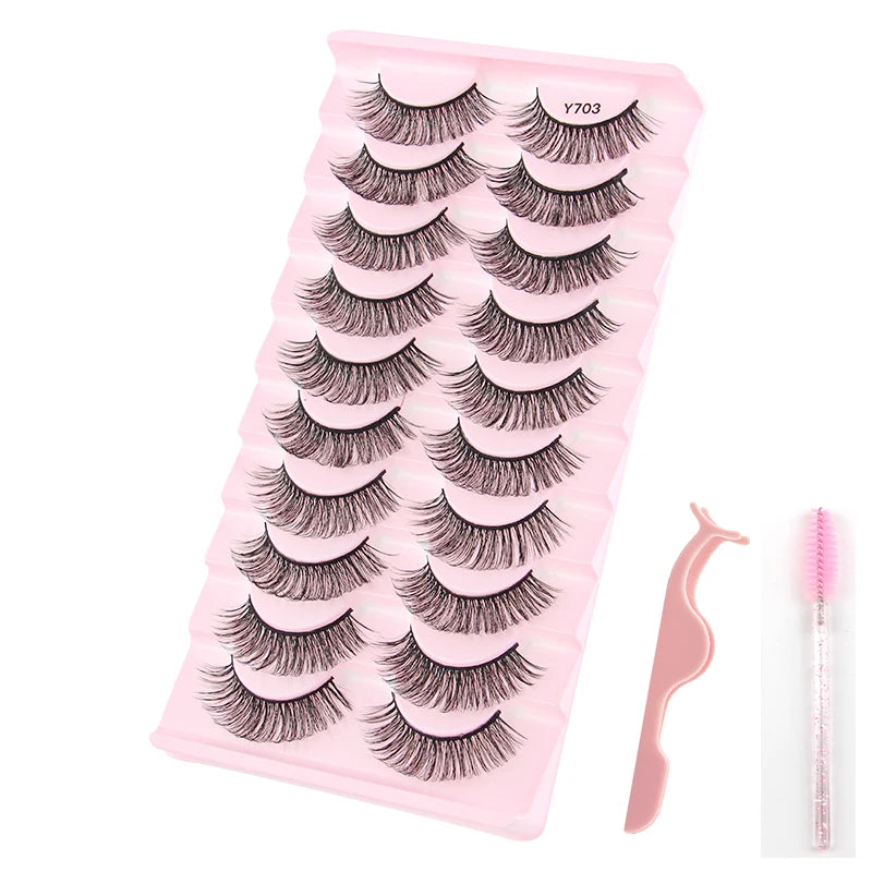YSDO Half Eye Lashes False Eyelashes Natural Faux Mink