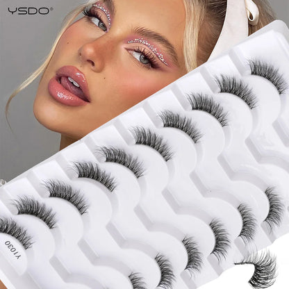 YSDO Half Lashes False Mink Eyelashes Natural Soft Cat Eye