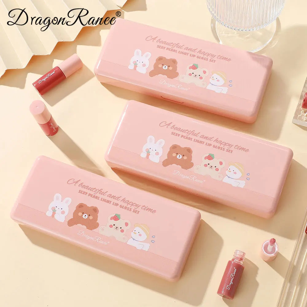 Set of 10 Shimmering Lip Glosses Easy to Apply Lip Glaze