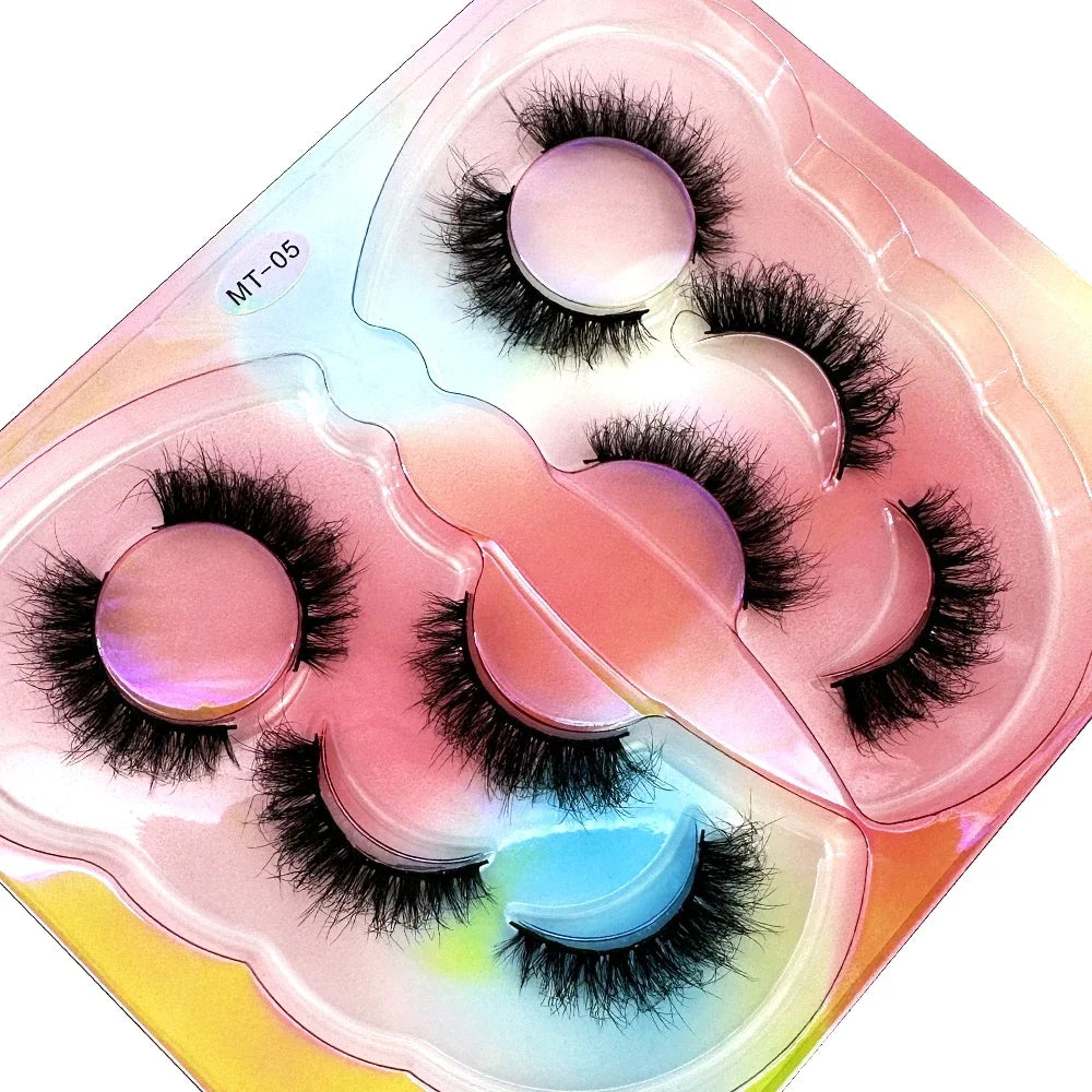 Mink Lashes Natural Long Full Strip Short False Eyelashes