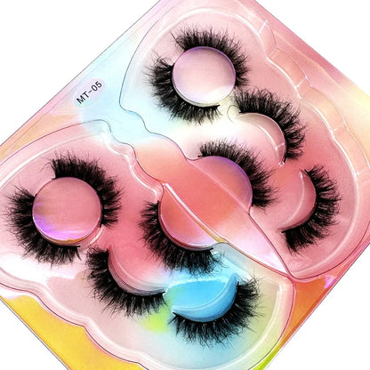 Mink Lashes Natural Long Full Strip Short False Eyelashes