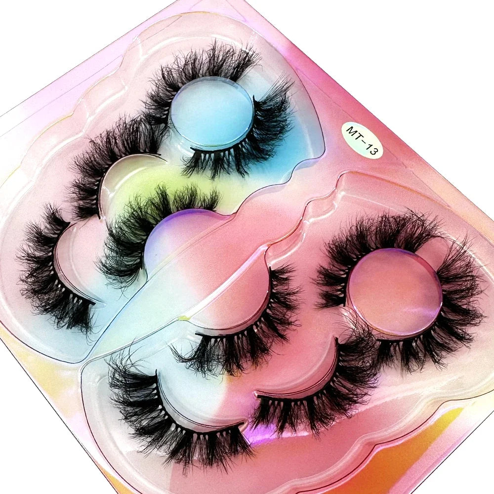 Mink Lashes Natural Long Full Strip Short False Eyelashes