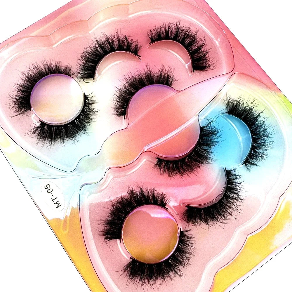 Mink Lashes Natural Long Full Strip Short False Eyelashes