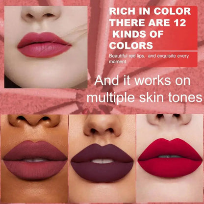 Matte Lip Liner Set Nude Brown Rose Red Waterproof