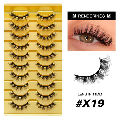 Lasvirey Cat Eye Lashes Fluffy Thick Mink Lashes Soft