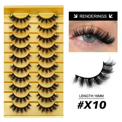 Lasvirey Cat Eye Lashes Fluffy Thick Mink Lashes Soft